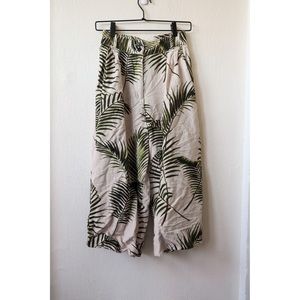 H and M Bohemian, Botanical Culottes (size 6)